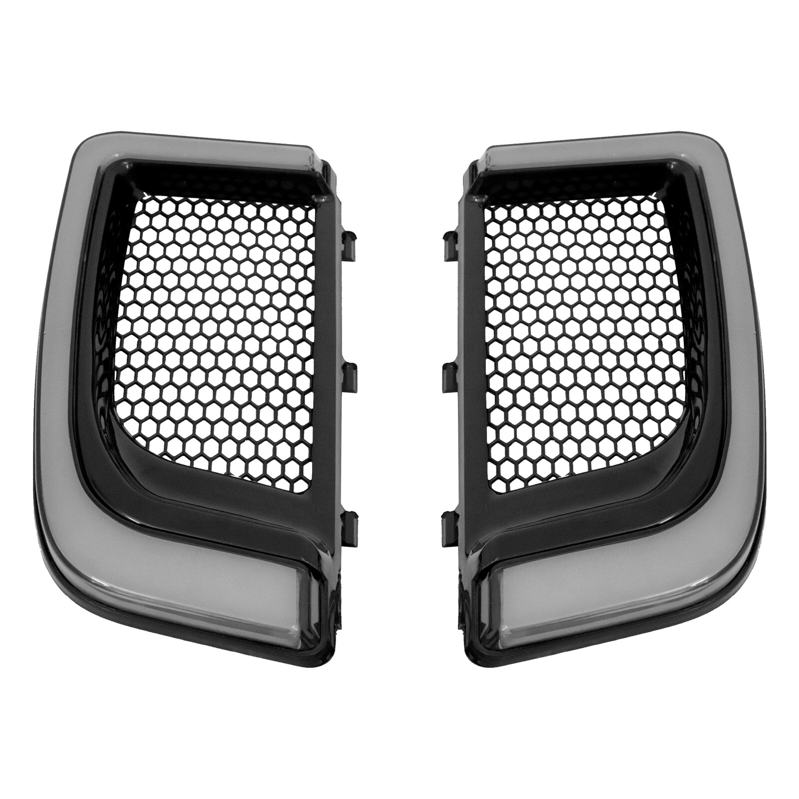 Lower Vented Leg Fairing Grille LED Light For Harley Road Street Glide 2014-2024