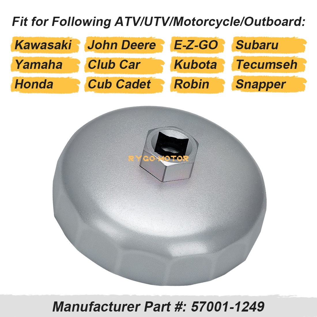 65mm Oil Filter Socket Wrench for Kawasaki 16097-0008, Yamaha, Honda, John Deere