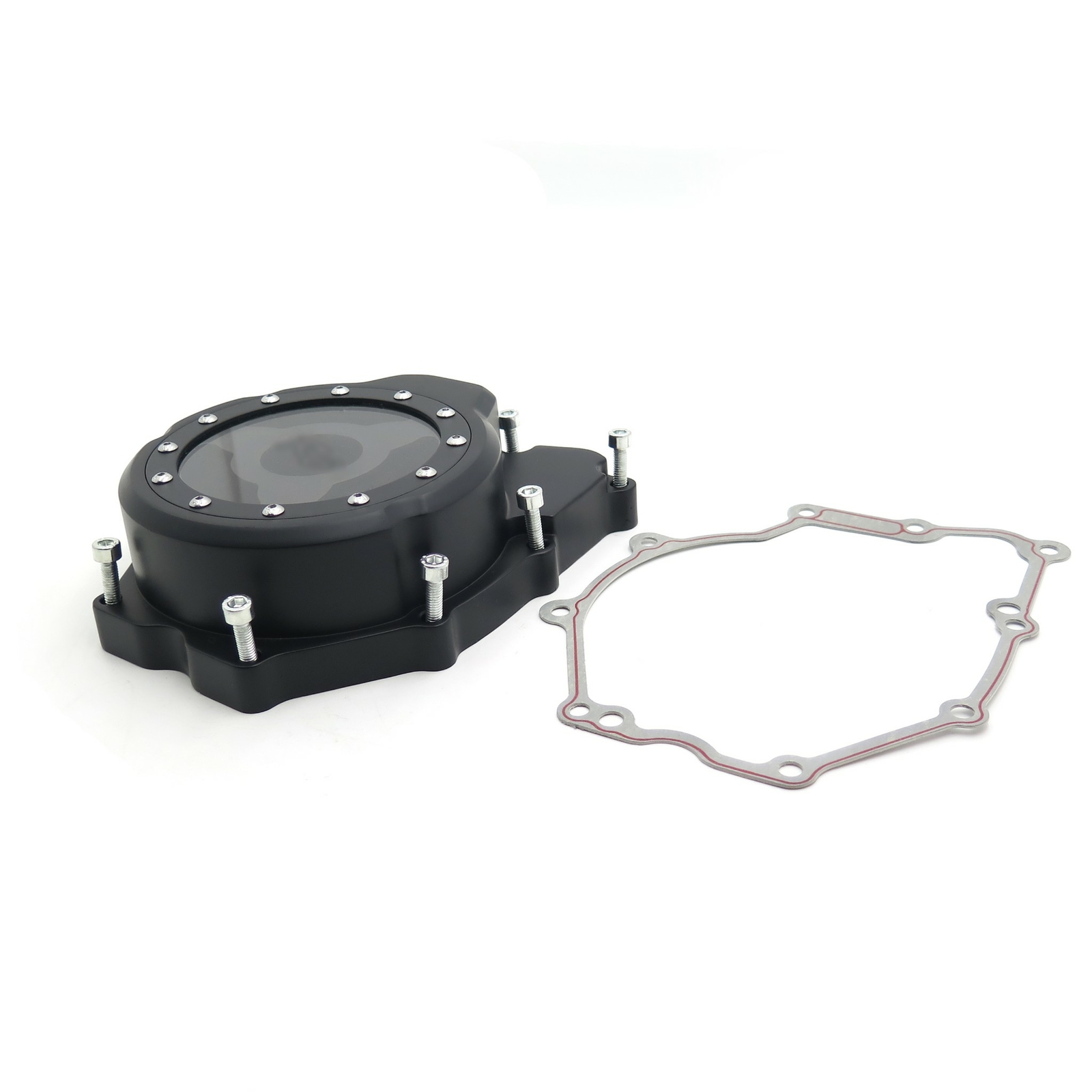 Black Left Engine Stator Cover See Through for Yamaha 2006-2021 YZF-R6 w/ Gasket