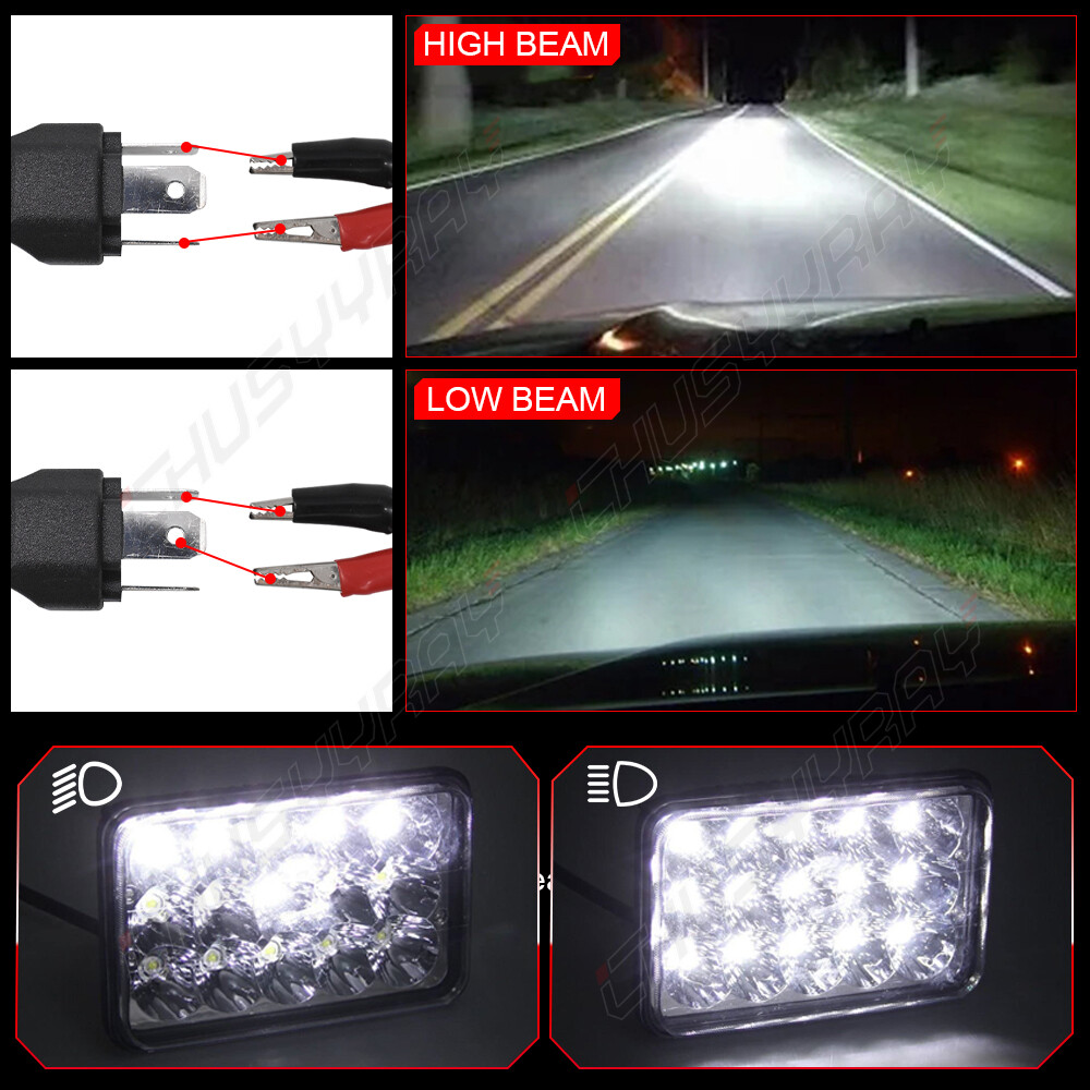 6×4 60W Led Headlight For Deere 6000-7010 Series LED Hood Light-Hi/Lo