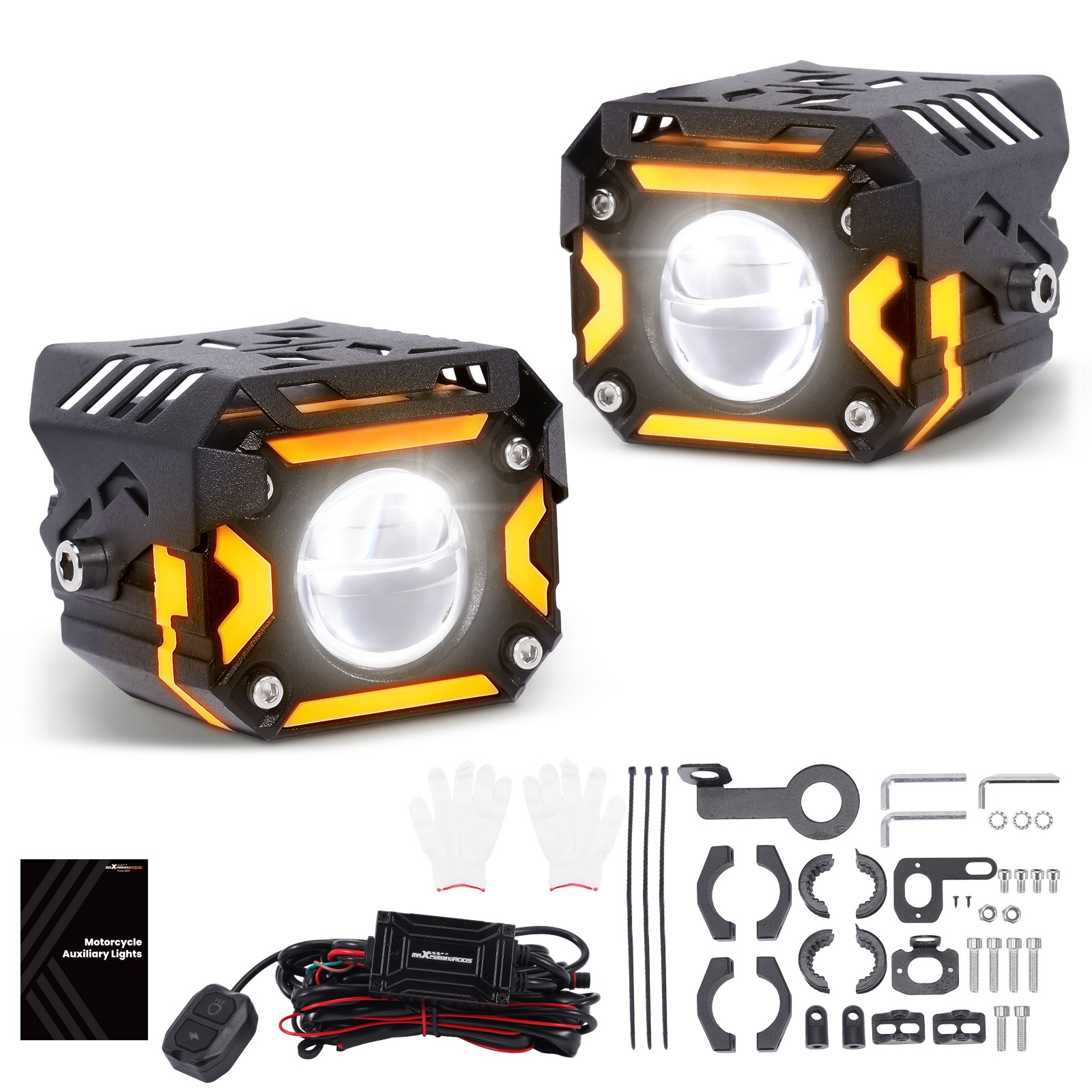12V 80W LED Auxiliary Driving Light for Motorcycle ATV UTV SUV Off-Road