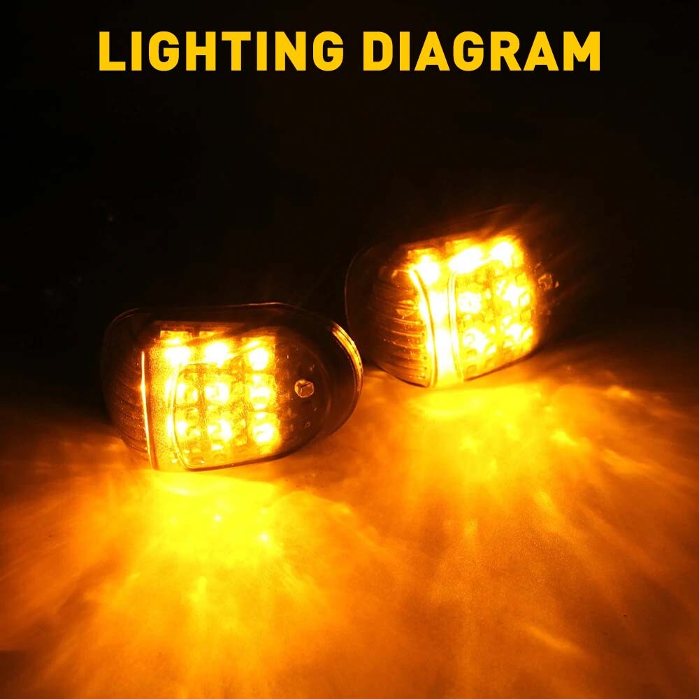 LED Turn Signal Indicator Amber Light Blinker Flush Mount Motorcycle Universal