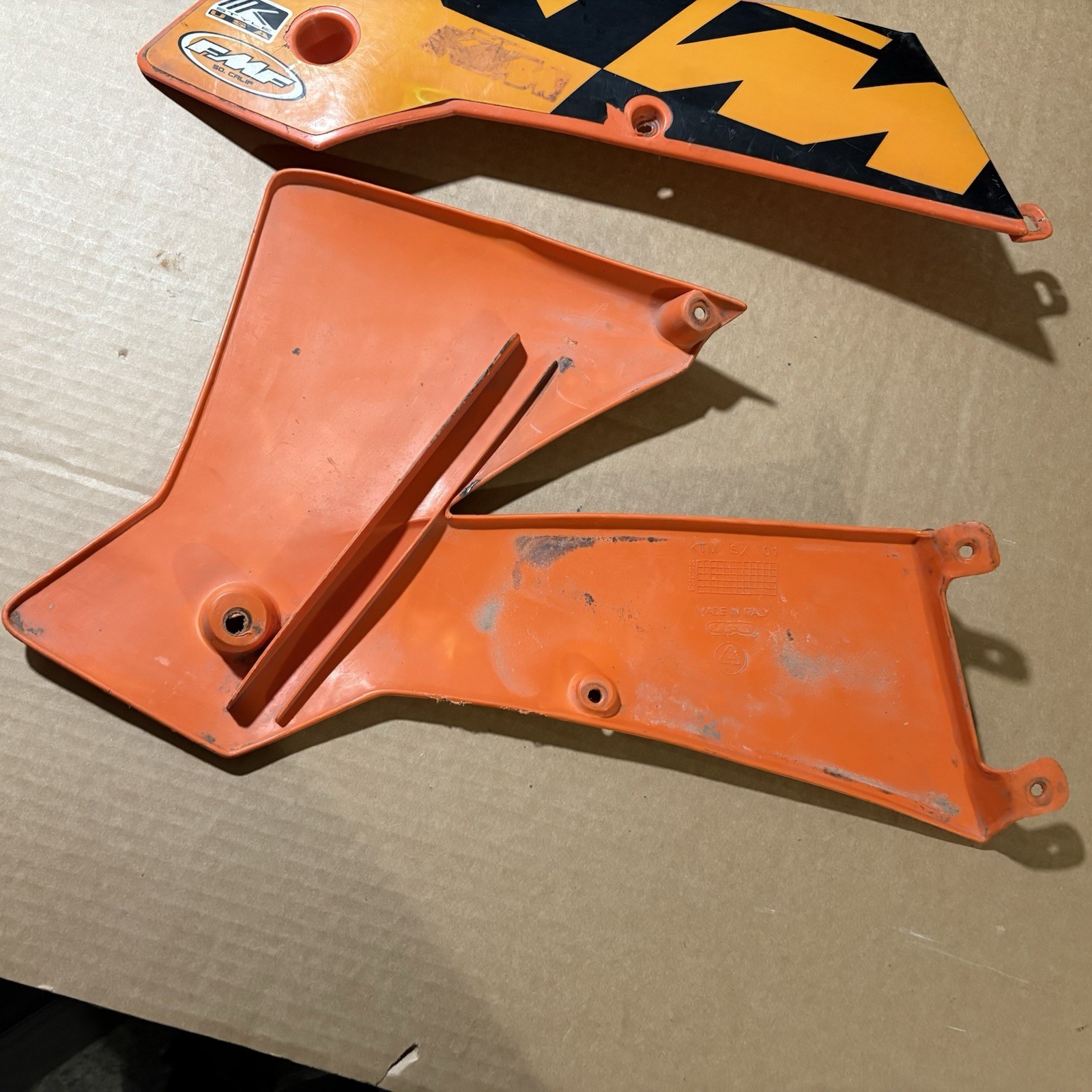 Radiator Shrouds KTM Orange shroud SX R=MADE IN ITALY L= AUSTRIA