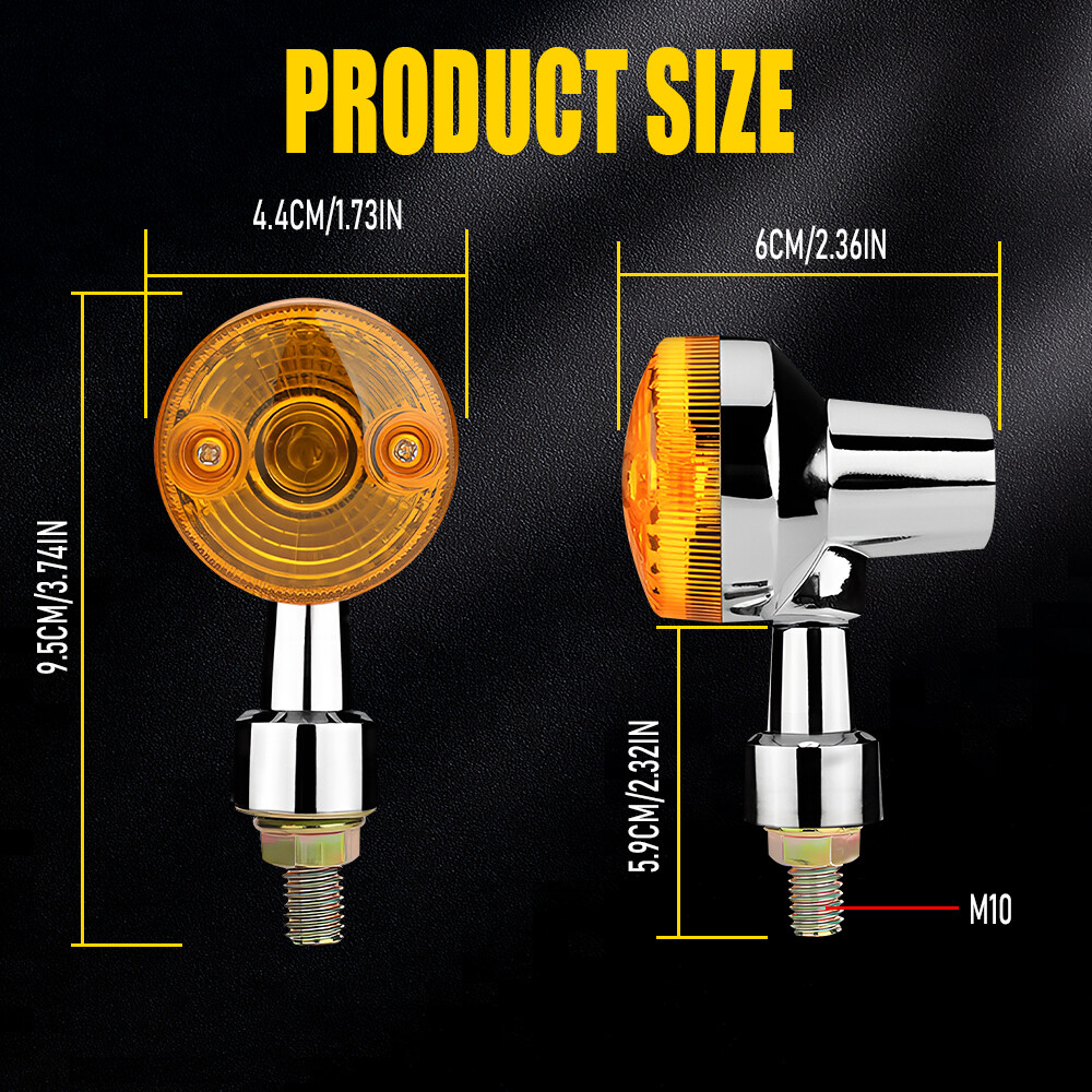 4x Amber Turn Signal Blinker Light For Suzuki Boulevard C109R C50 S 40 50 83