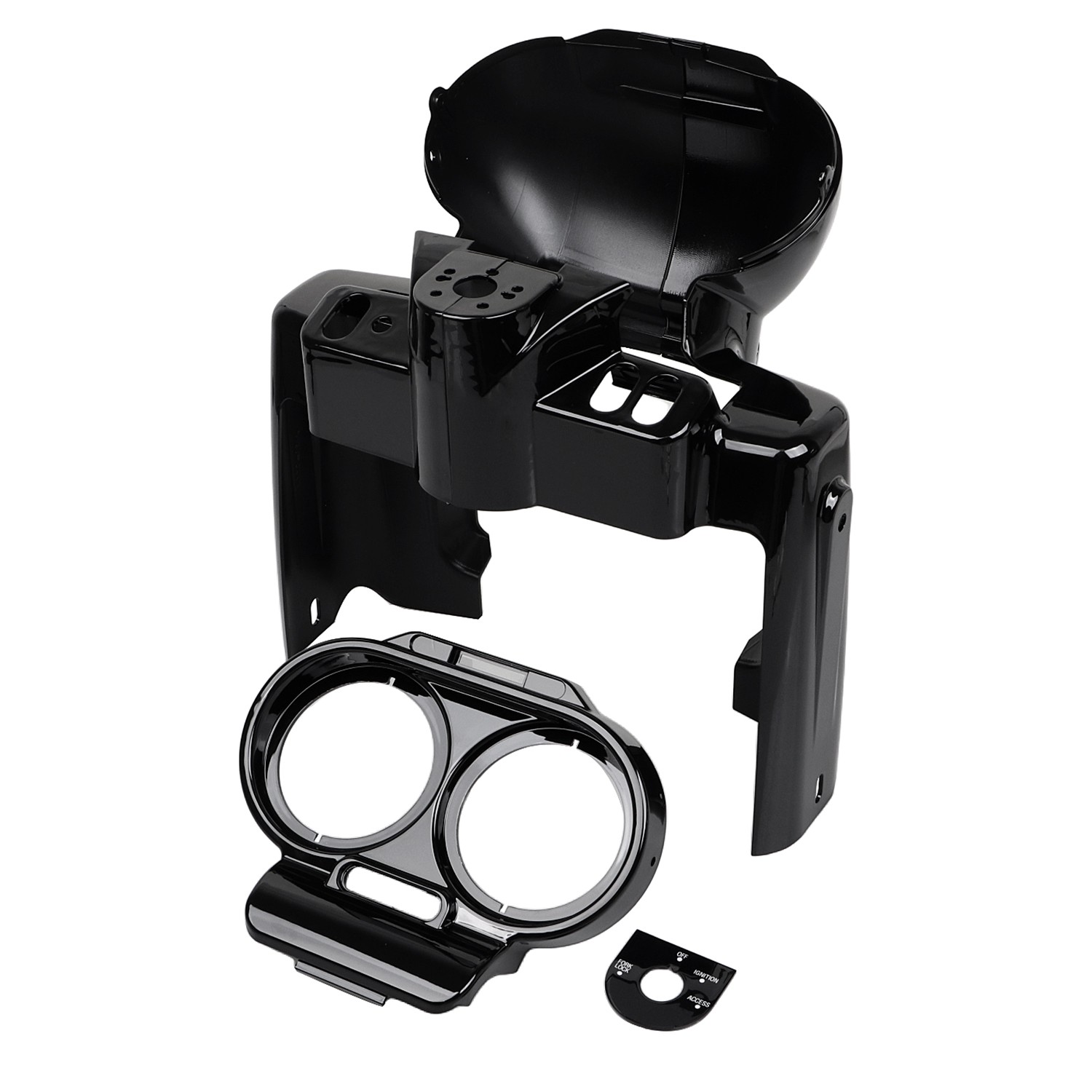 Top Gauge Cover Instrument Housing Ignition Switch Panel For Harley Road Glide