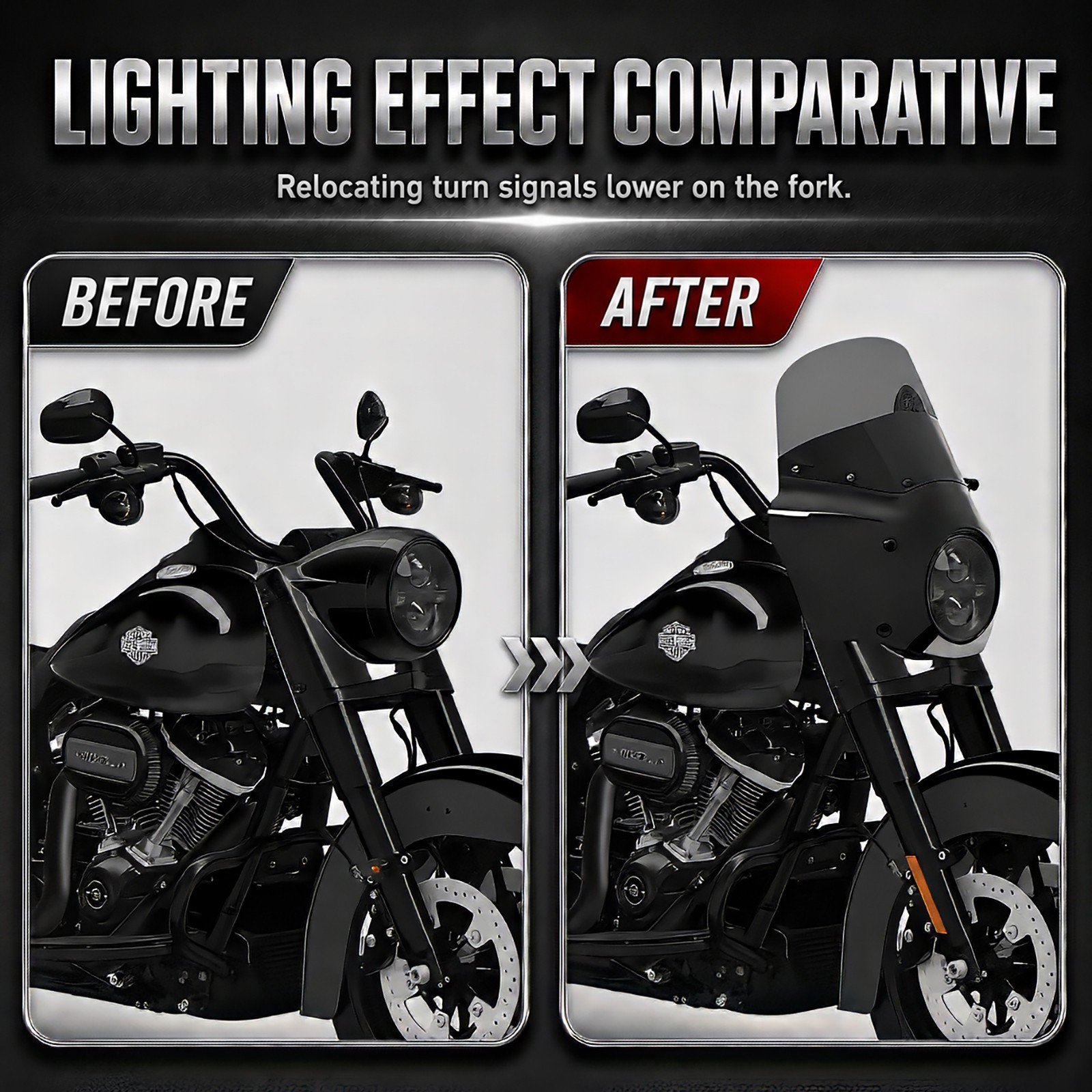 Motorcycle Fairing with 11in Smoke Windshield for Harley Road King FLHR FLHRXS