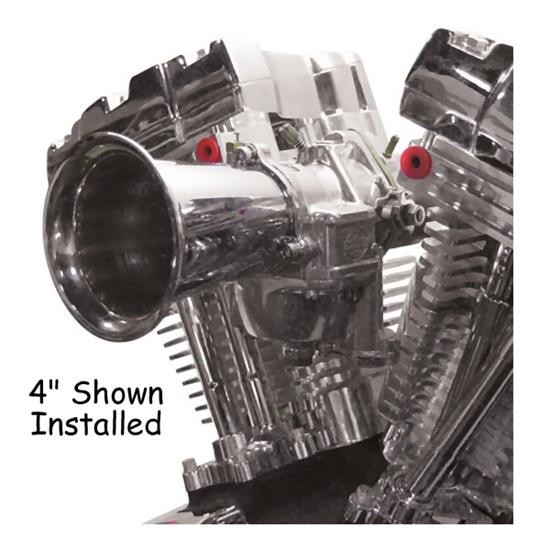 Chrome Velocity Stack 2.5″ Harley S&S Super E or G Carburetor (10148)
