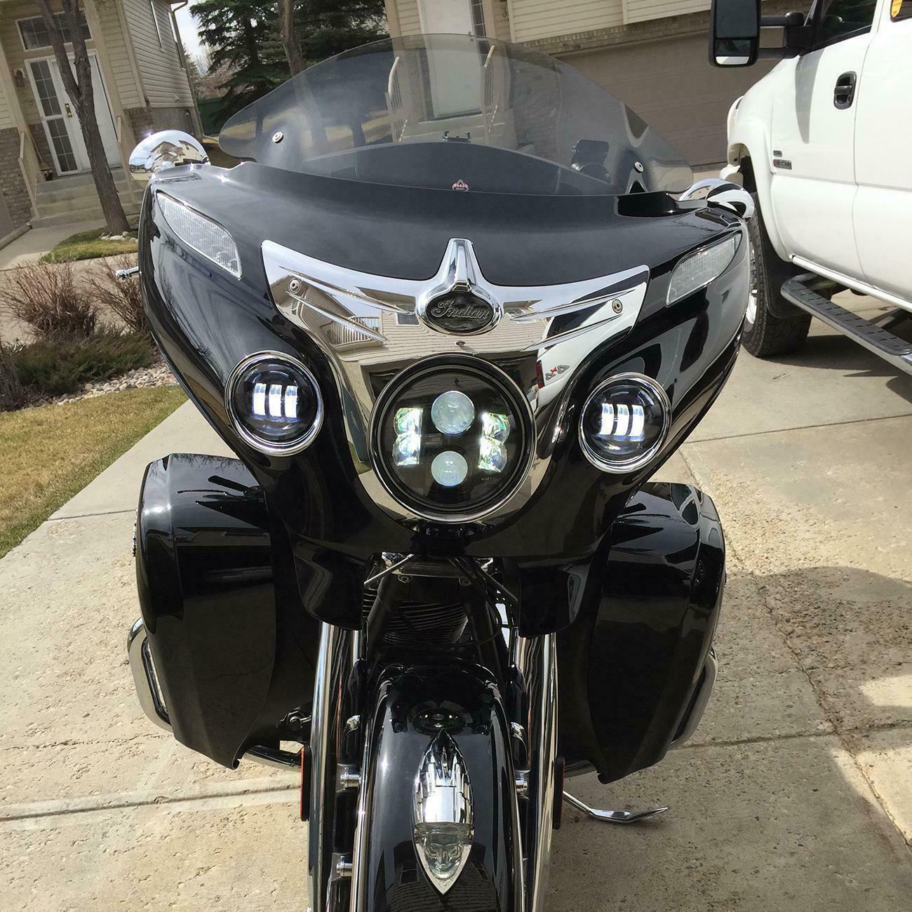7″ inch DOT 80W LED Headlight Projector for Davidson Honda Yamaha Motorcycle