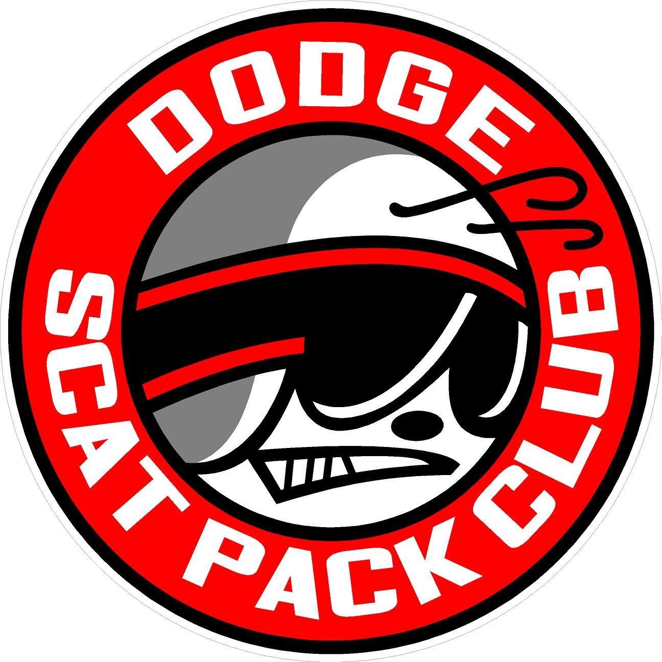 #527 (1) 3.75″ Scat Pack Club Vintage Decal Sticker LAMINATED