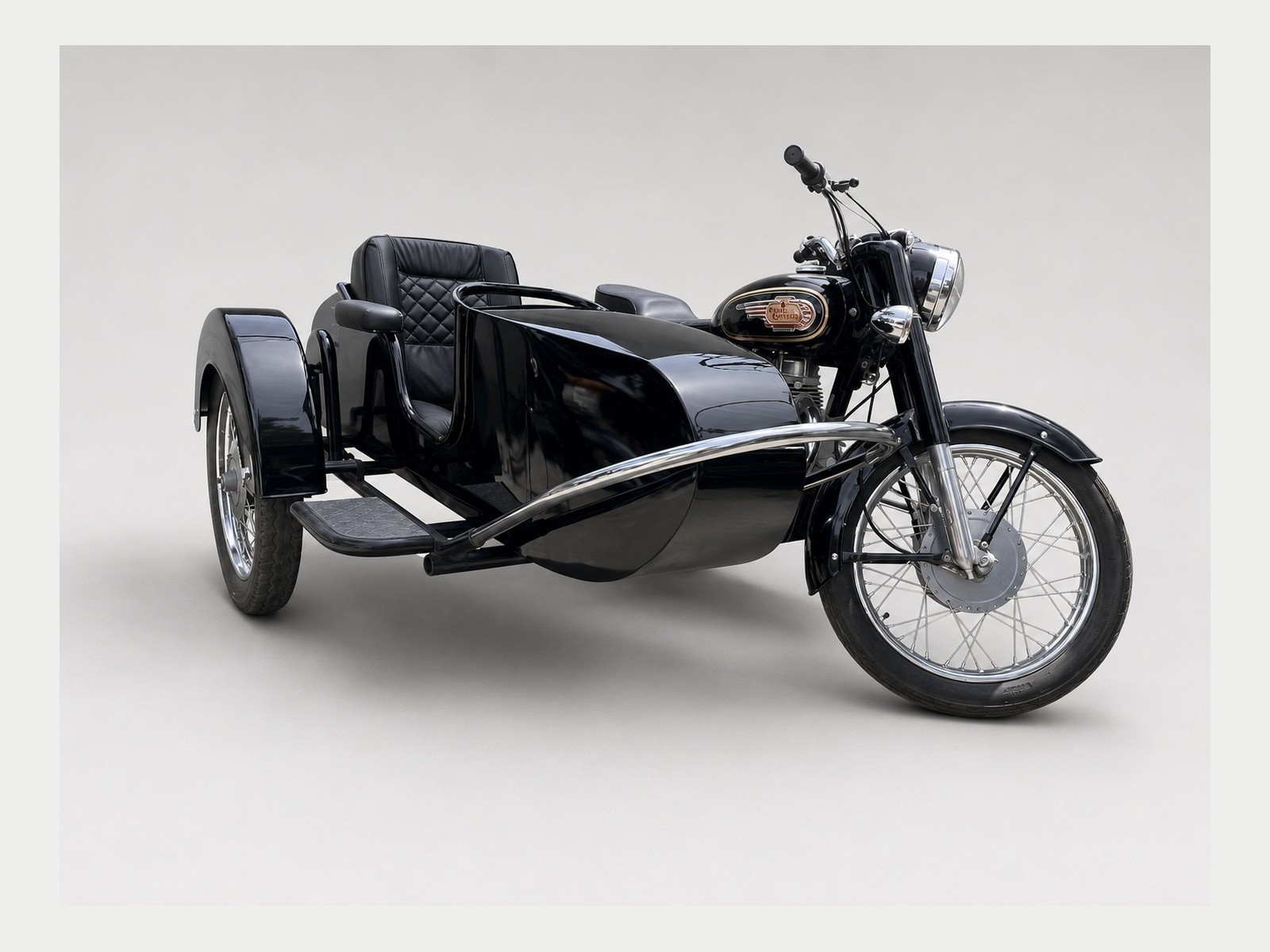 Motorcycle Sidecar w/ Mounting Kit | Fits Harley, Indian, Honda, Yamaha,Triumph