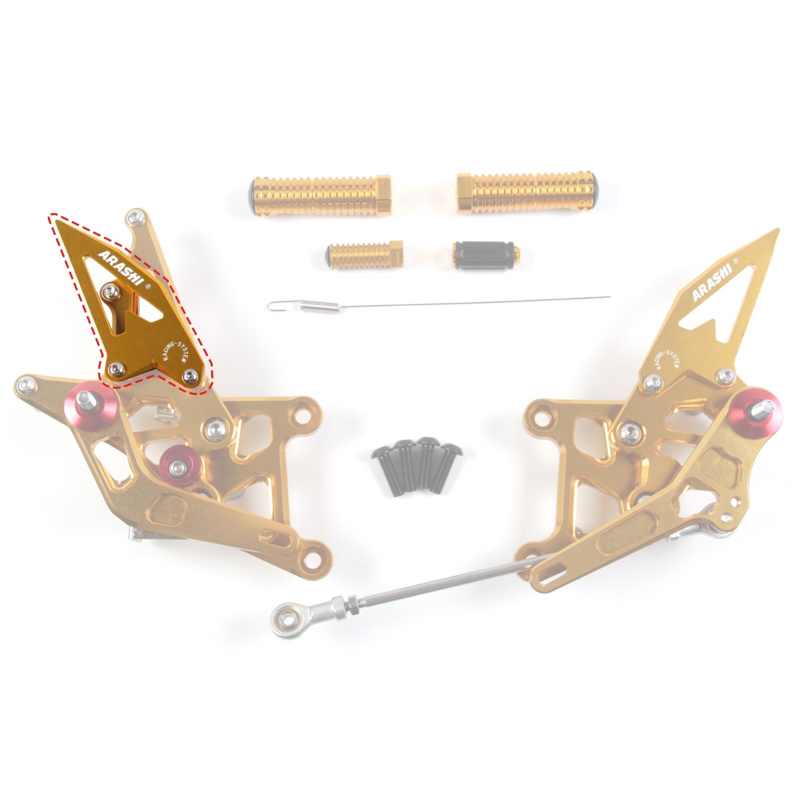 Version 2.0 Brake Side Heel Guard Plate For Arashi Rearsets Footrest Spare Parts