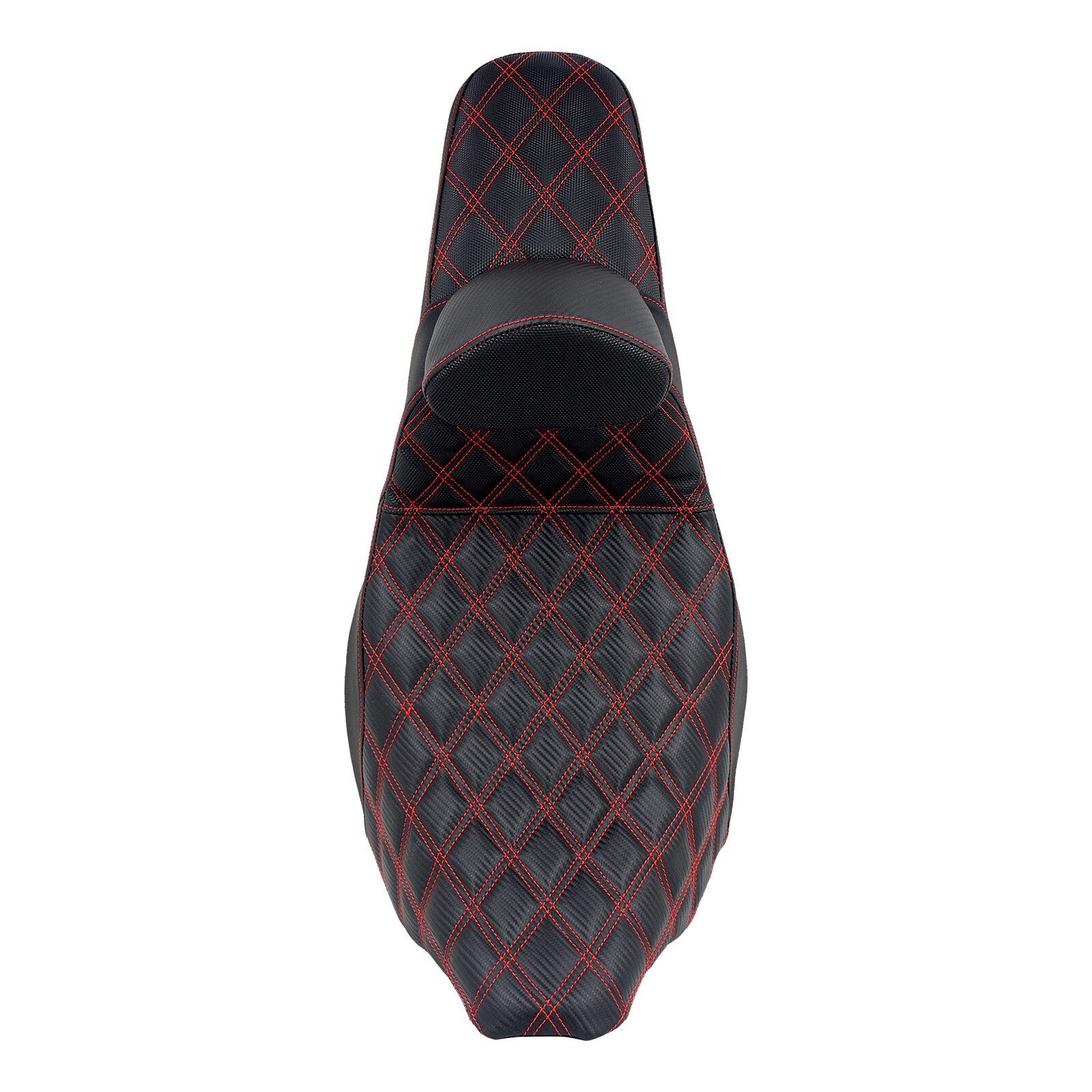 2 Up Seat w/ Driver Backrest Red Line For Harley Electra Road Street Glide 09-23