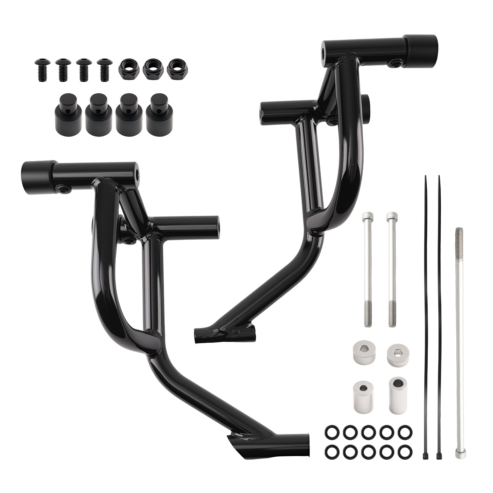 Engine Guard Crash Bar Crash Cage for Kawasaki Ninja 650 2017-2024 Steel Black