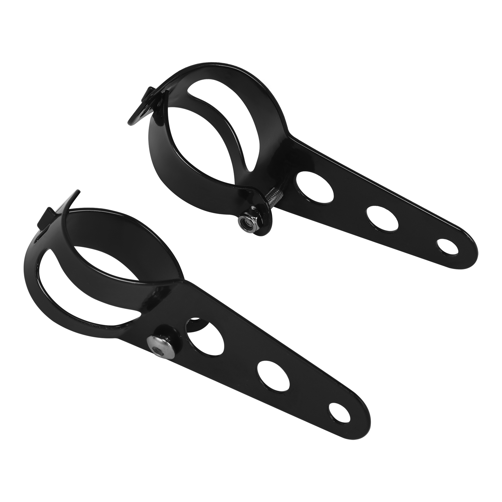 35mm-43mm Headlight Mount Bracket Motorcycle Fork Ear Chopper Cafe Racer Black