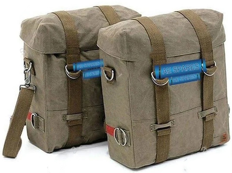 Green Pannier Bags With Fitting For Royal Enfield New Classic Reborn 350 AEs