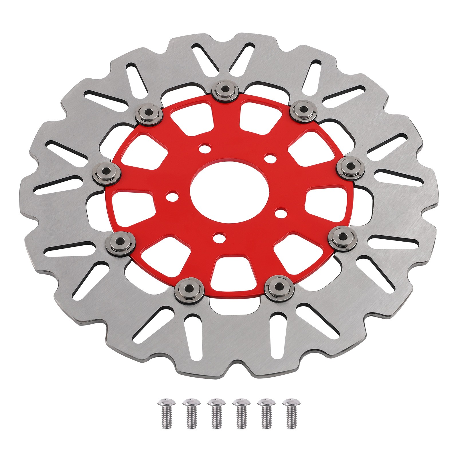 11.8in Front Floating Brake Rotors for Harley-Davidson Touring Softail Dyna Red