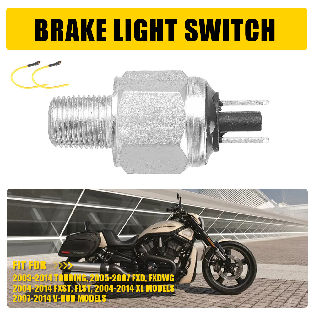 Hydraulic Rear Brake Stop Light Switch Cable Fit For Harley-Davidson Replacement
