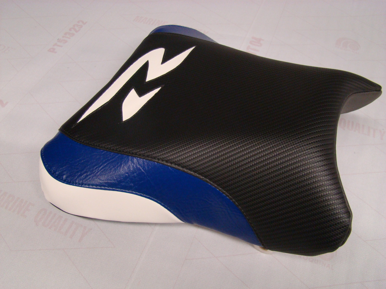 SUZUKI 03/04 GSXR1000 FRONT SEAT COVER BLACK/BLUE/WHITE