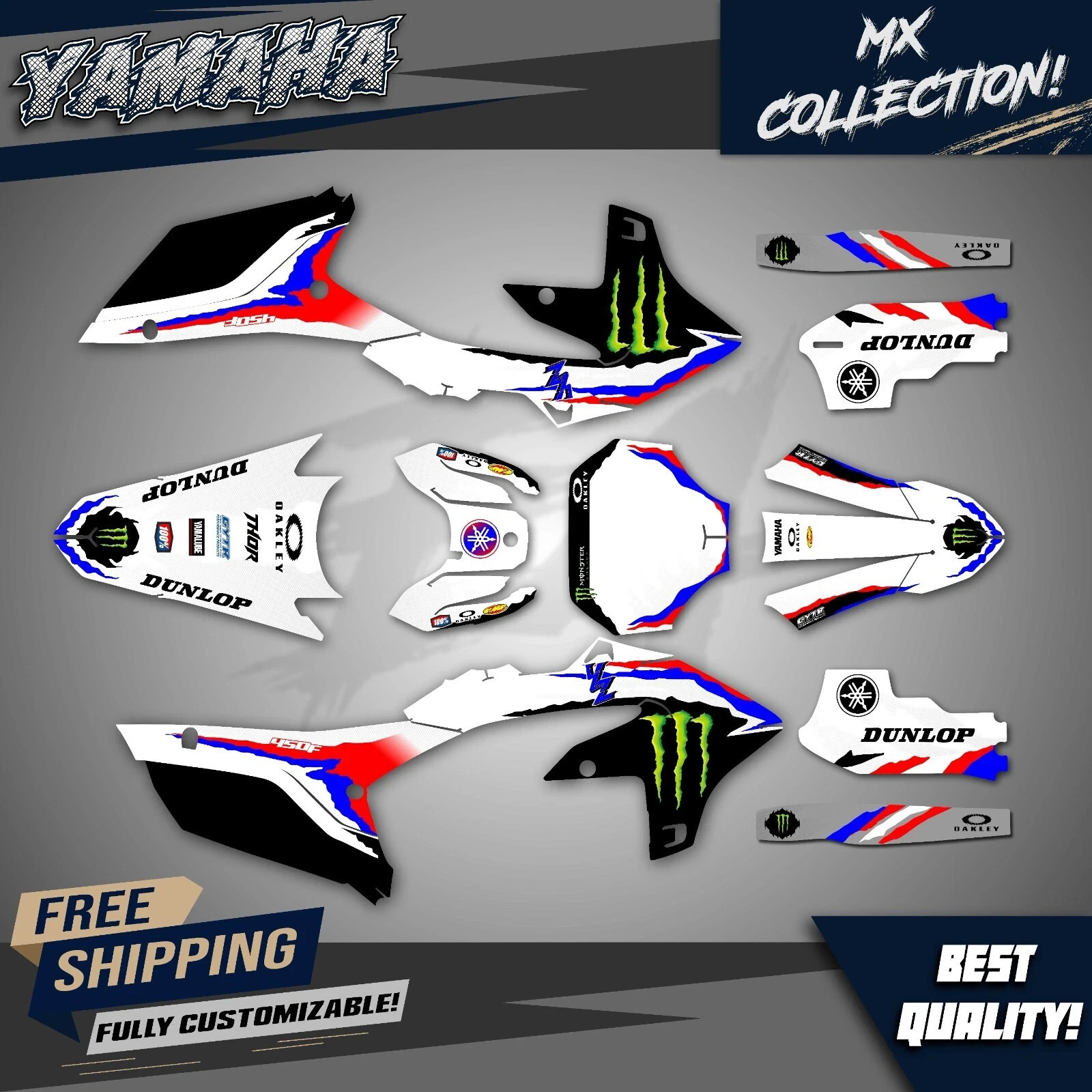 Yamaha YZ 125-250 (2022-2024) 2-Stroke Graphics Kit 100 % Customized