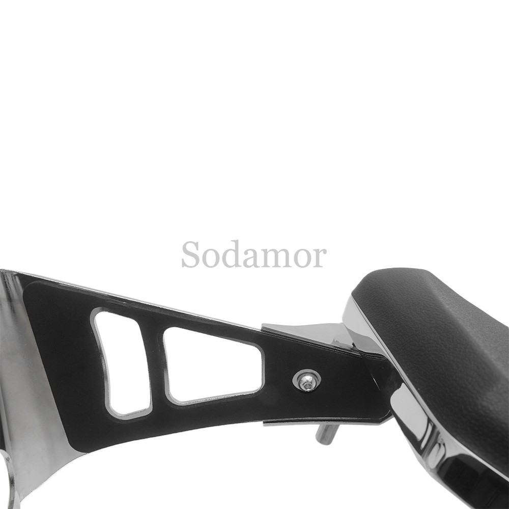 Passenger Armrests w/Drink Cup Holder Chrome For Harley Road Electra Glide 14-UP