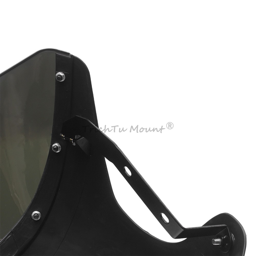 Gloss Black 7″ Round Headlight Windshield Fairing Cover Fit For Cafe Racer Honda