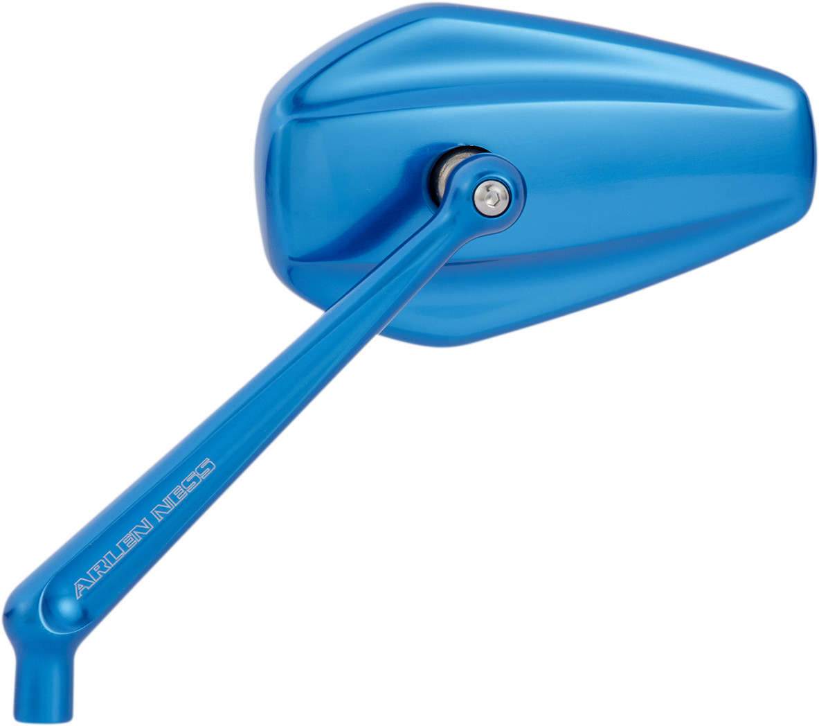 Arlen Ness 13-150 Mini Stocker Hexagon Blue Left Side View Mirror Universal