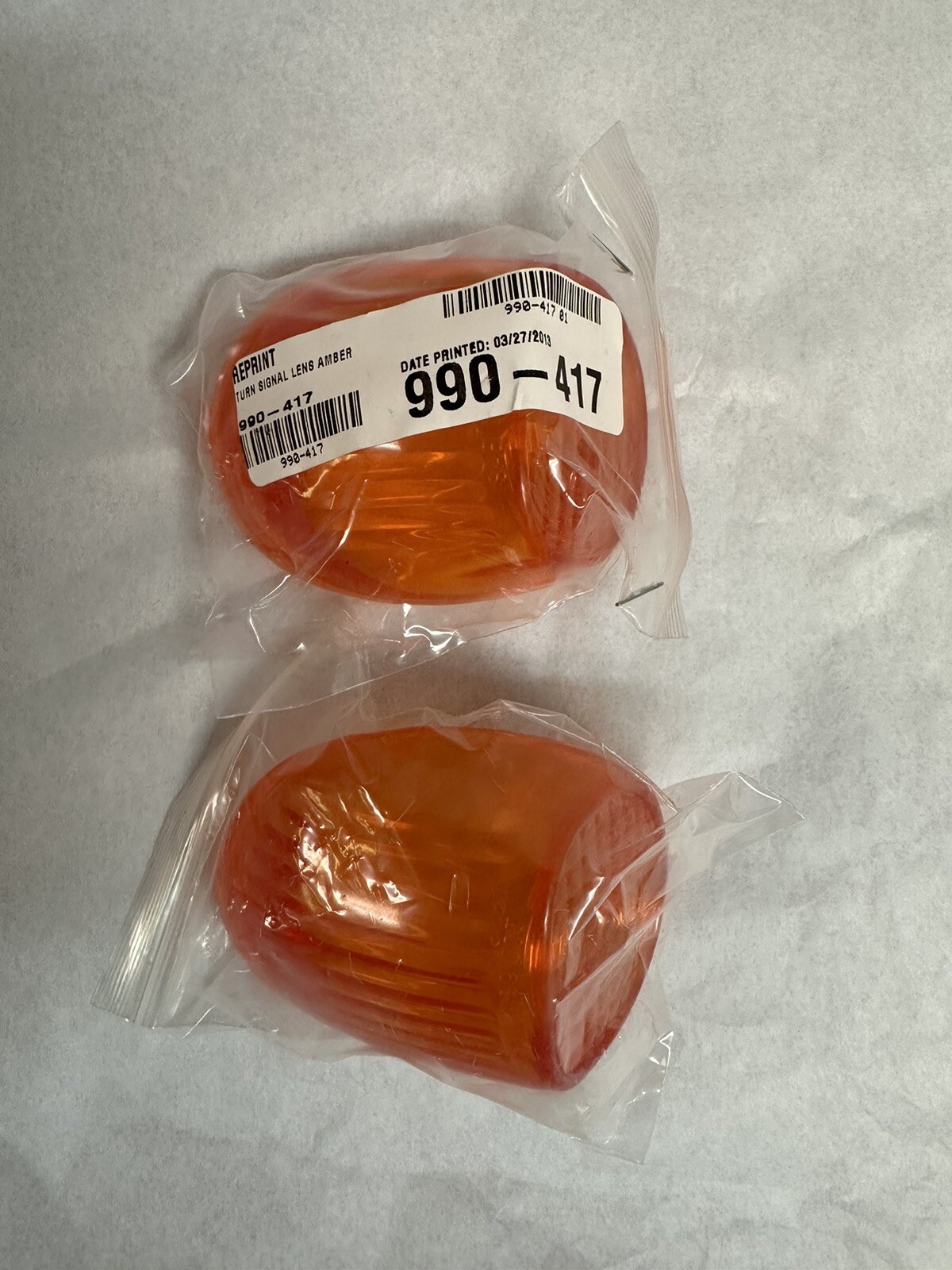 (2) Indian Motorcycle Spirit Scout Chief Turn Signal Amber Plastic Lens Covers