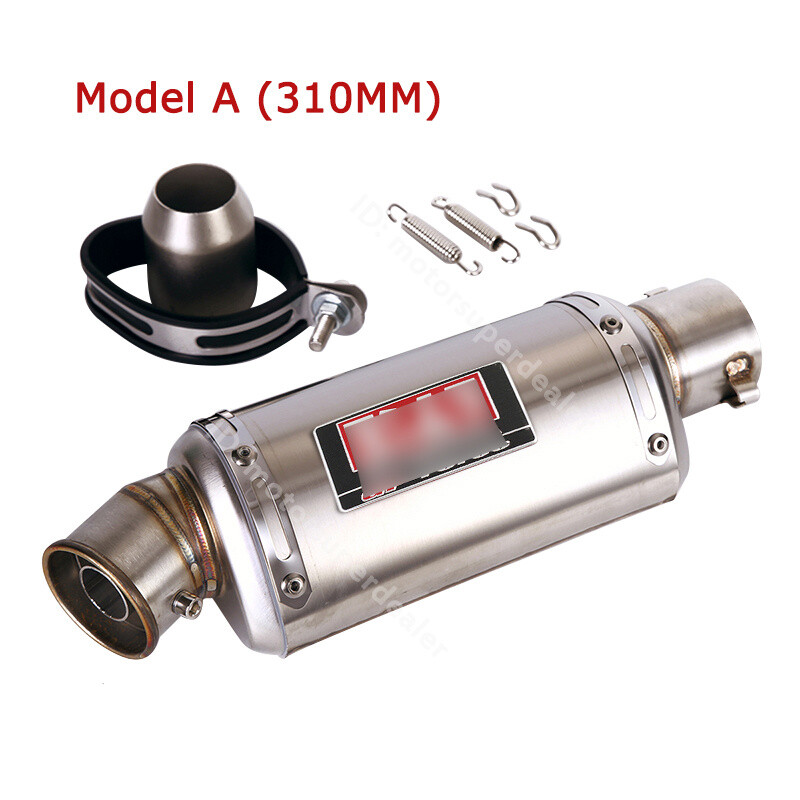 51mm Motorcycle Exhaust Tips Muffler Tail Pipe Long with DB Killer 310/370/440mm