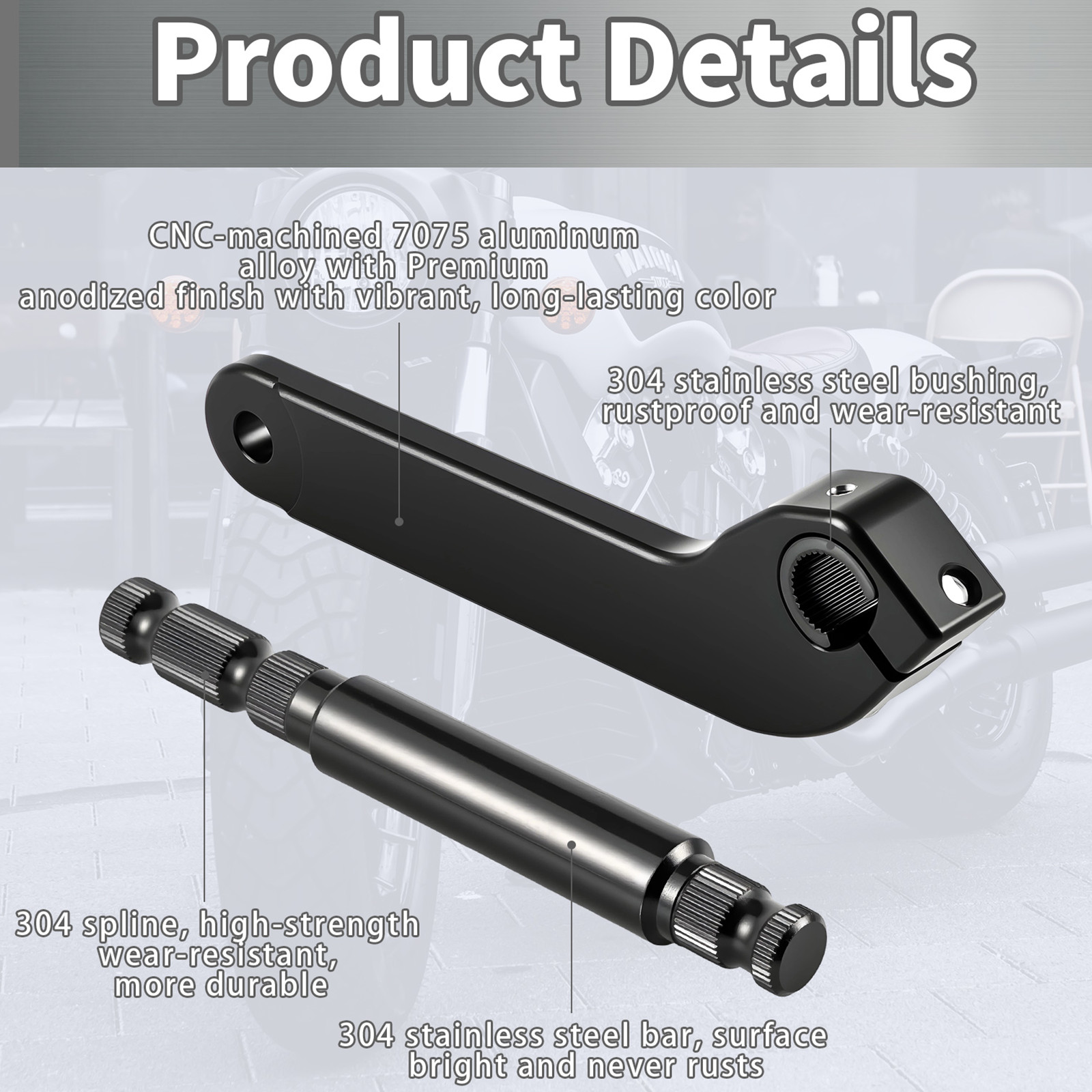 Inner Shift Shifter Arm Rod Lever & Shaft Fit For Harley Touring FLHT 1984-2016