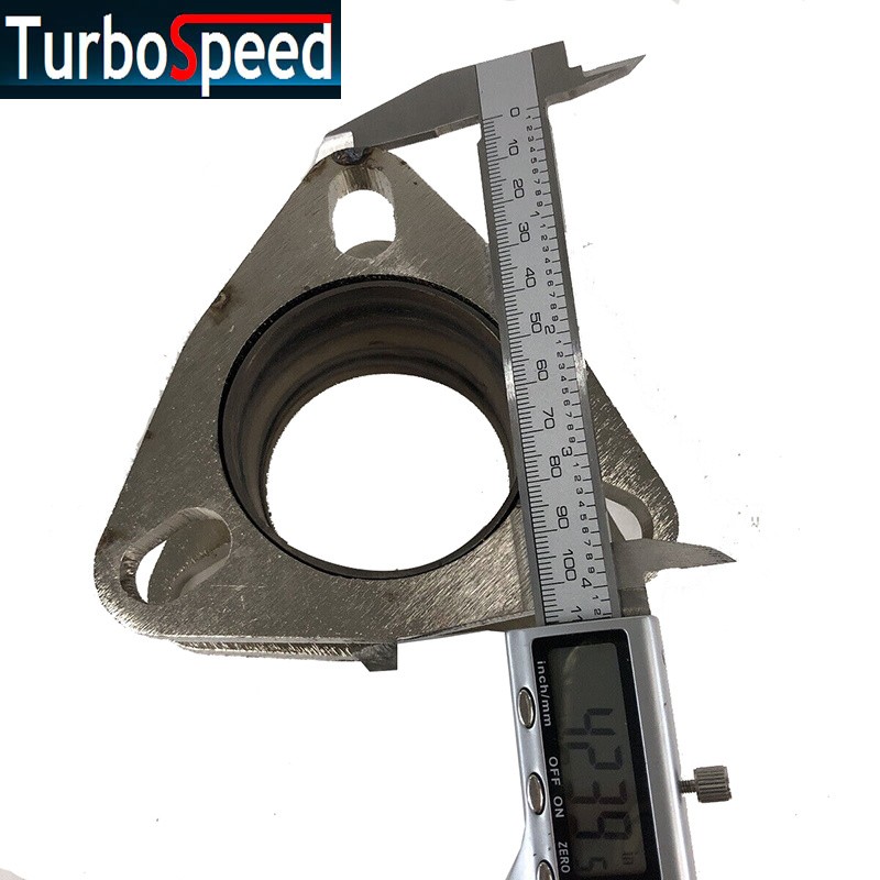 Universal 2.5″ 3 Bolt Mild Steel Exhaust Muffler Pipe Extension Flange Adapter