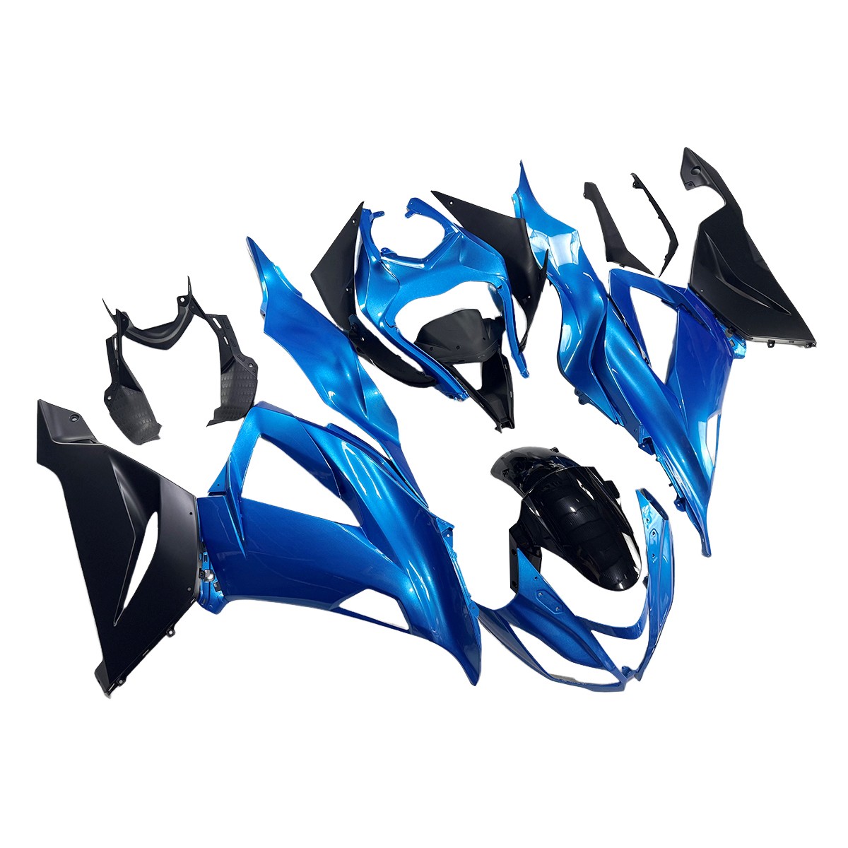 Injection Blue Black Fairing Kit for Kawasaki Ninja ZX6R 636 2013-2018 Bodywork