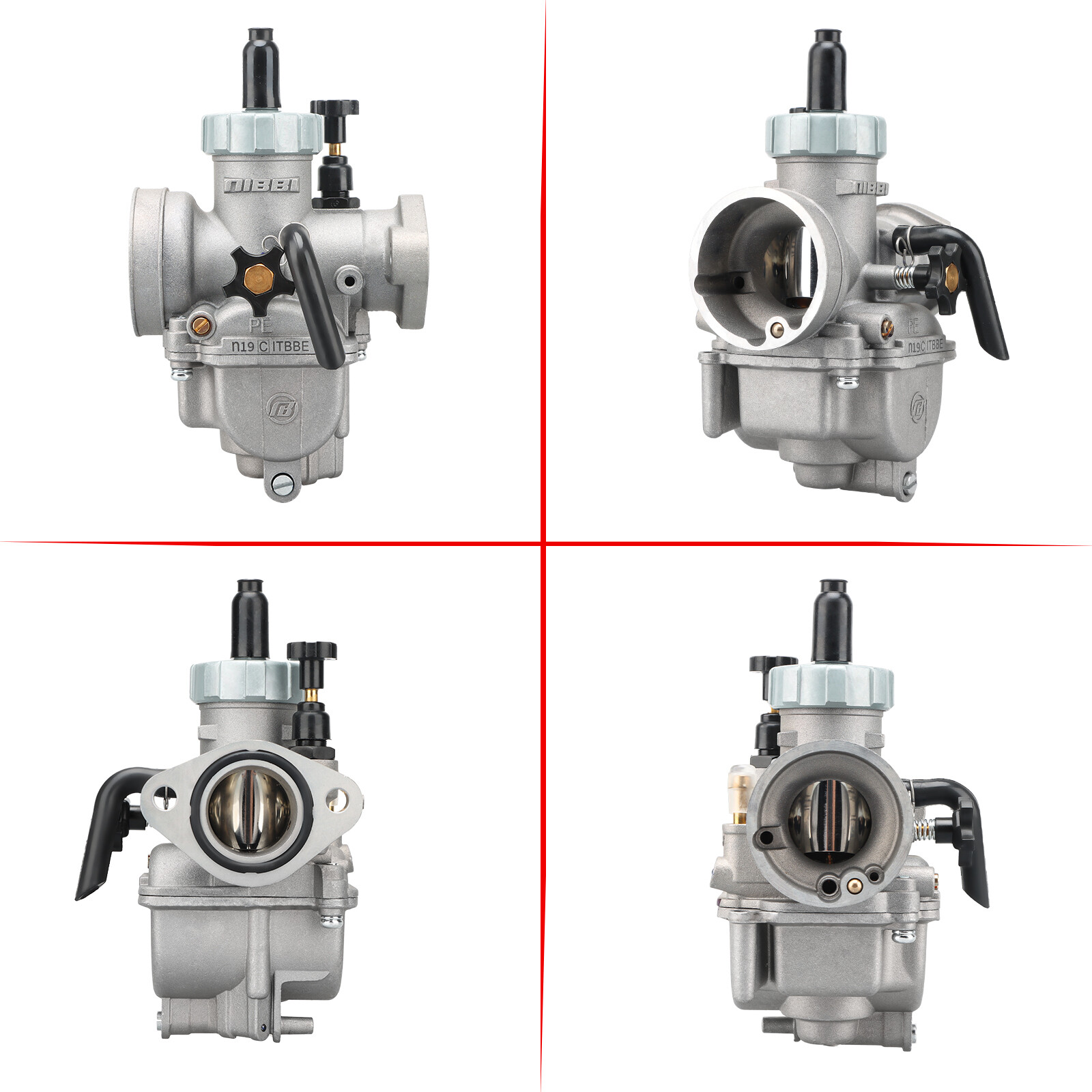 NIBBI Carburetor PE19mm Flange 100/110/125cc For HONDA YAMAHA Dirt Bike Scooter