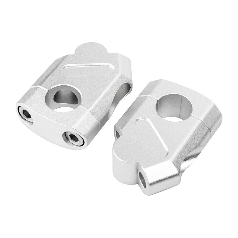 11/8″ 28mm Motorcycle Handlebar Handle Bar Riser Mount Clamp Silvery Universal