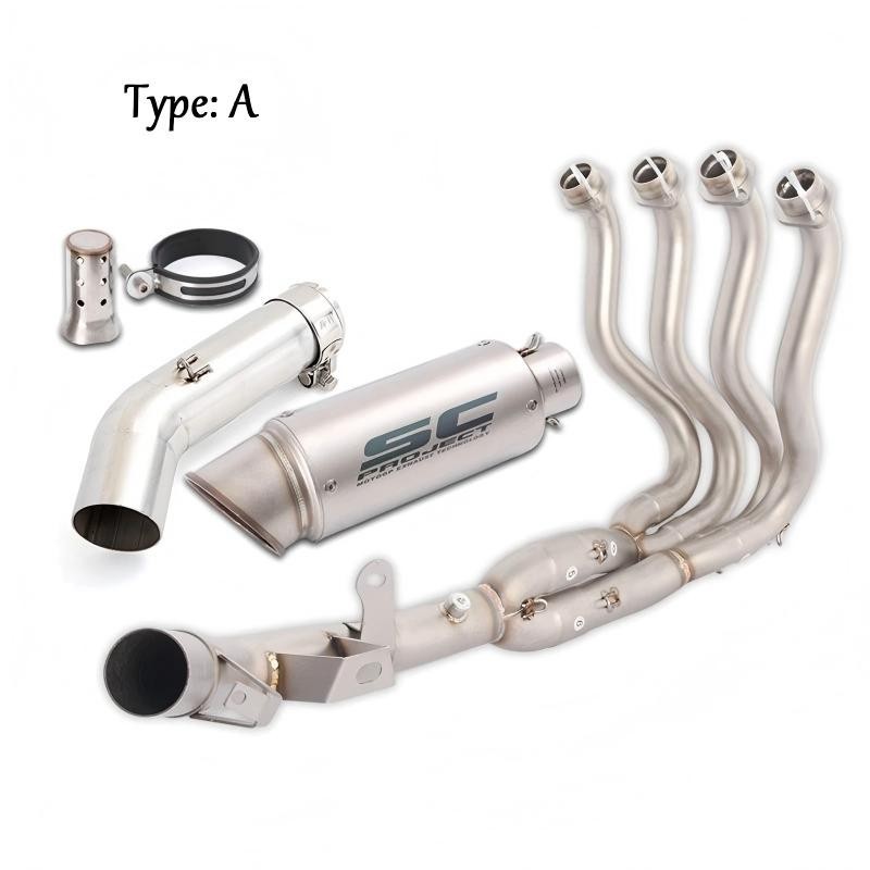 For Suzuki GSXR 600 750 2011-2025 Full Exhaust Header Mid Link Pipe With Muffler