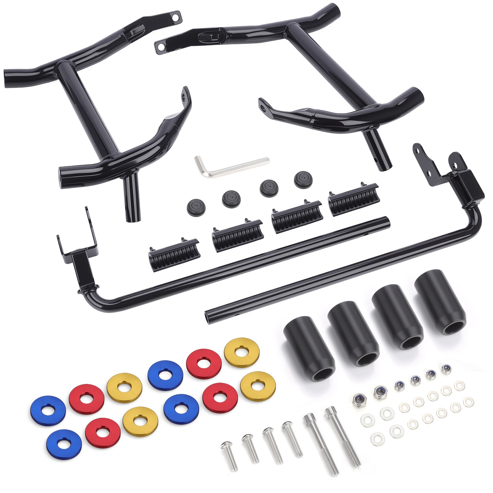 Rear Saddlebag Guards & Support Brackets For Harley Street Road Glide 2023-2026