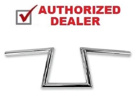 Slant Z 1 Inch Chrome Handlebars by TC Bros Dimpled 1982-up Harley USA 101-0134