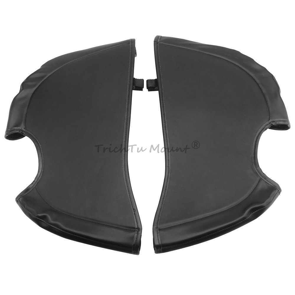 Black Lower Leg Warmer Bags Wind Deflector For Indian Chieftain Dark Horse 2016