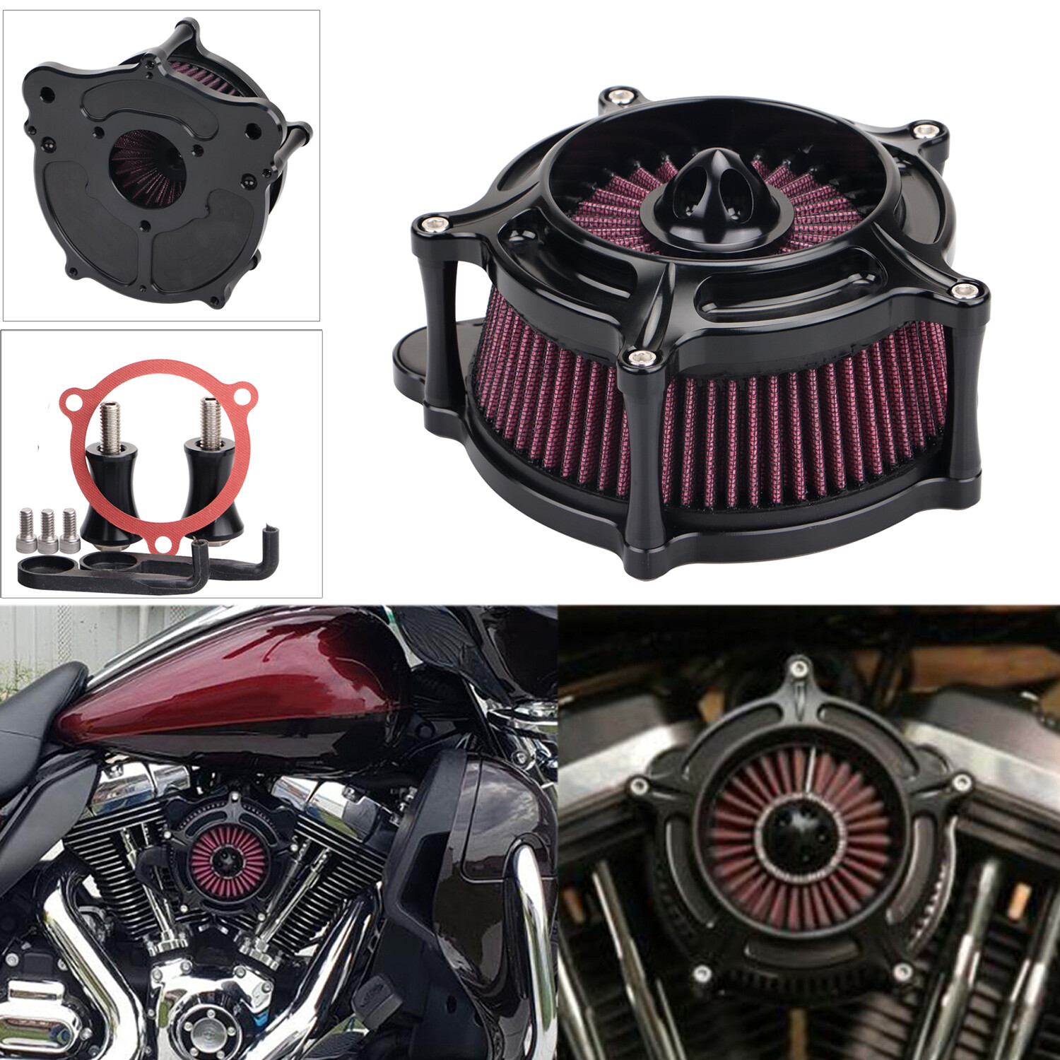 Air Cleaner Intake Filter System Fit For Harley Softail Slim S FLSS 2016-2017 US