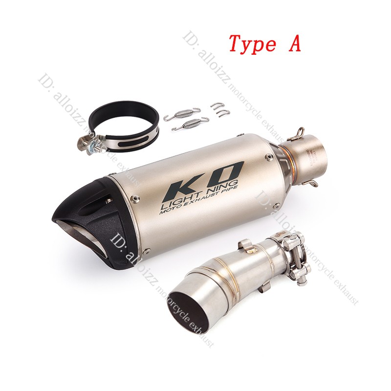 For Kawasaki Ninja 300 EX300 2013-2018 Slip on Black Muffler Exhaust Mid Pipe