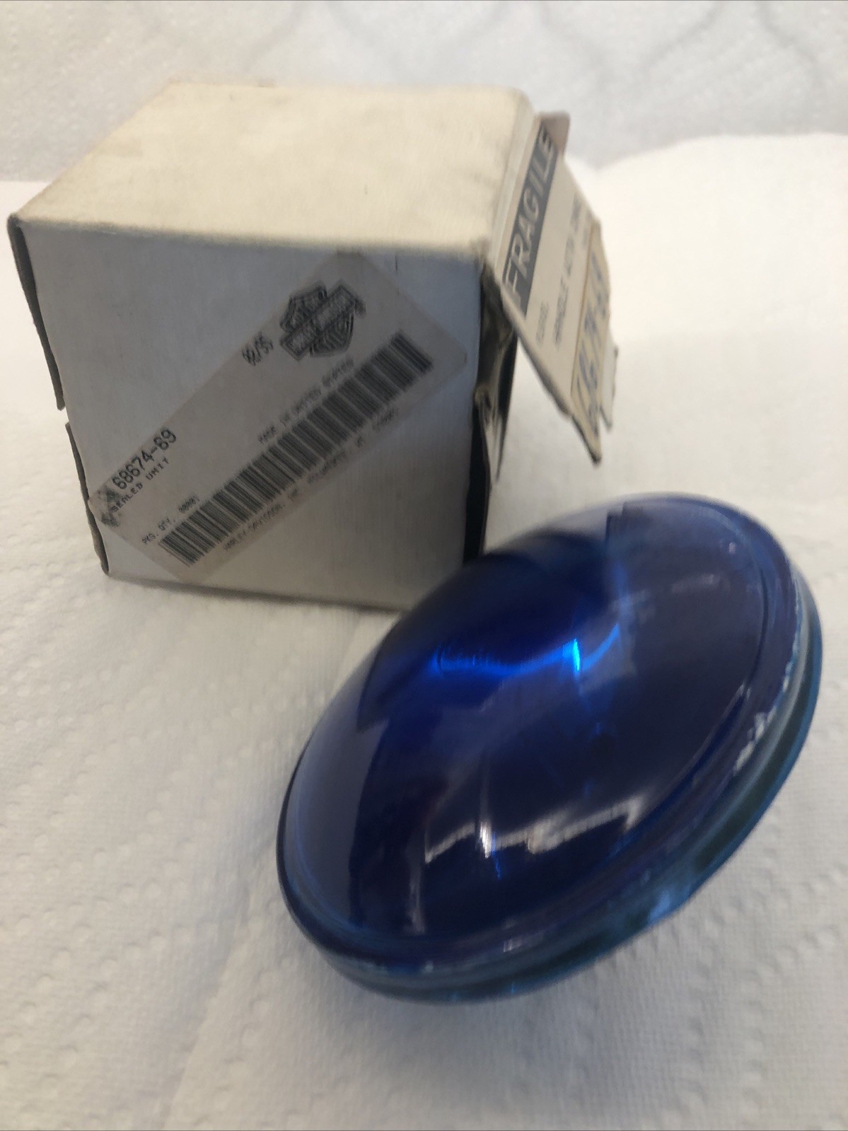 Harley Davidson Headlamp Sealed Unit Blue Wagner 4116 B 12.8V 30W P/N 68674-69