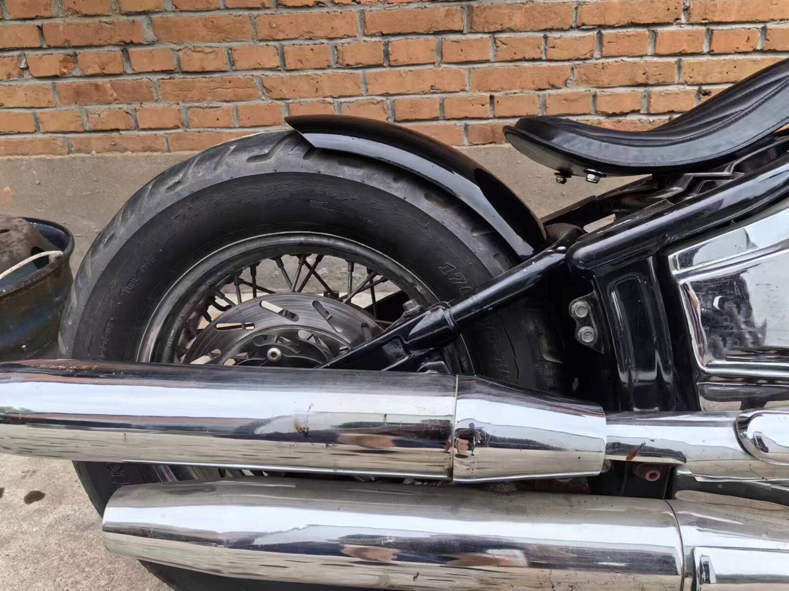 1 Set Black Rear Fender Mudguard For Yamaha Dragstar 1100 XVS1100 V-Star-1100