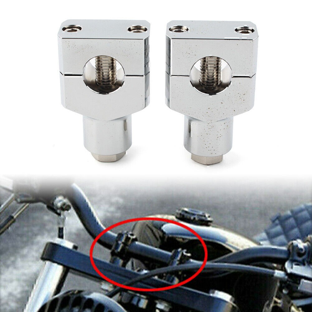 1″ Motorcycle Handlebar Handle Bar Adapter Risers Clamp Mounts Fit Harley Fatboy