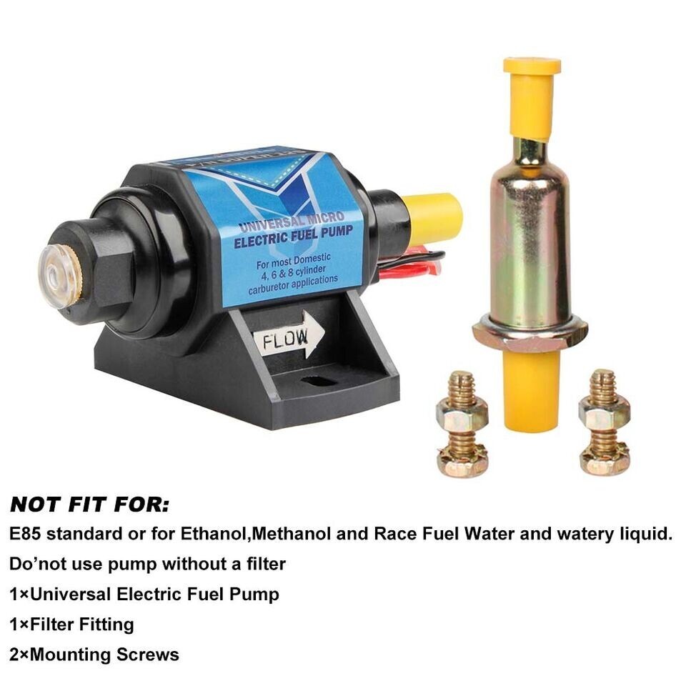 5/16“Universal Advanced Fuel Pump Electric Gas Diesel Inline Low Pressure 5-9