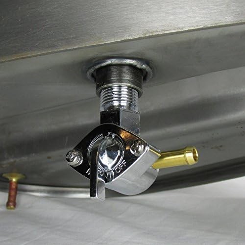 Custom Motorcycle Fuel Valve – 90° Elbow, Filtered for Maximum Flow Protection