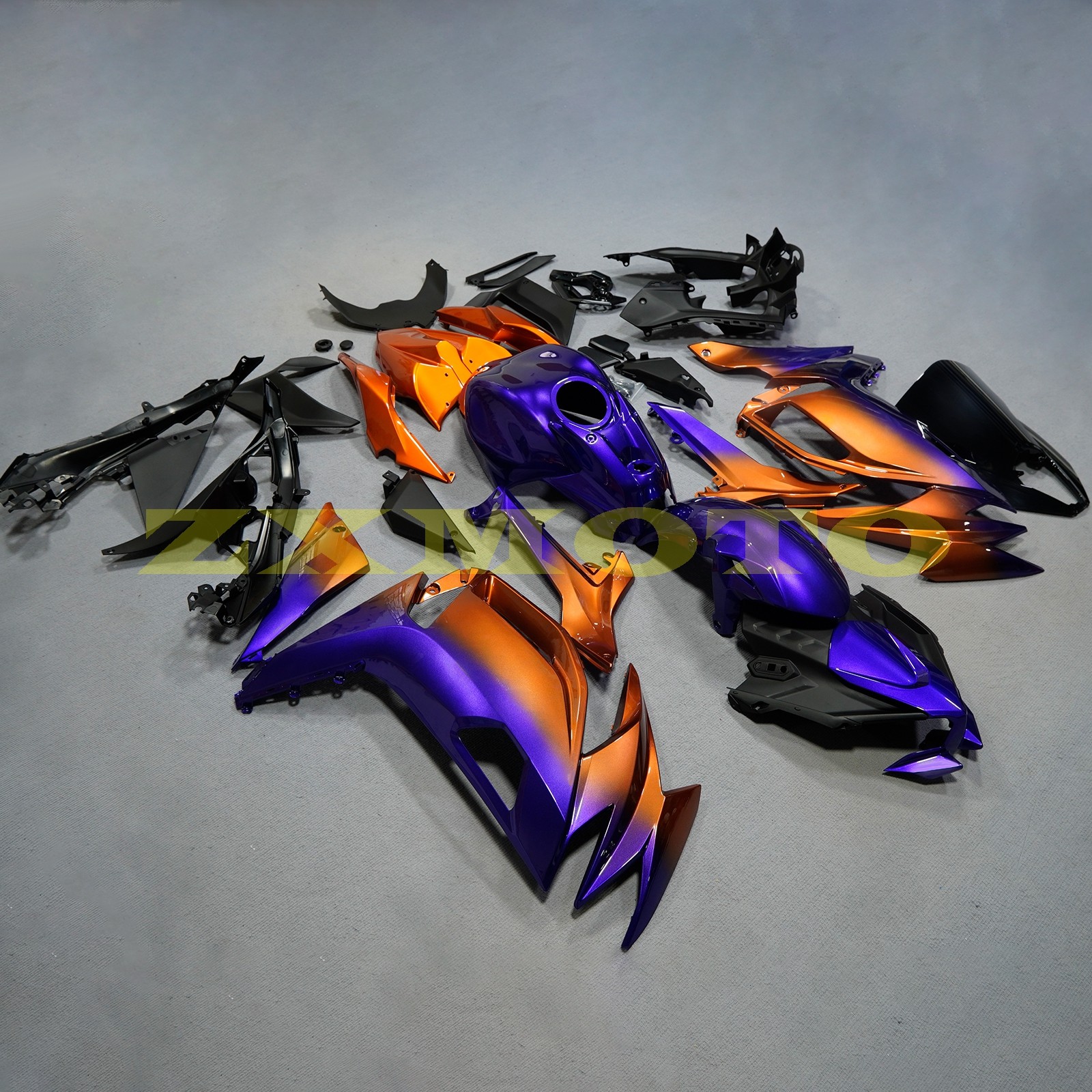 For Kawasaki Ninja 650 2020-2026 Purple Gradient Orange Fairing Kit +Tank +Bolts