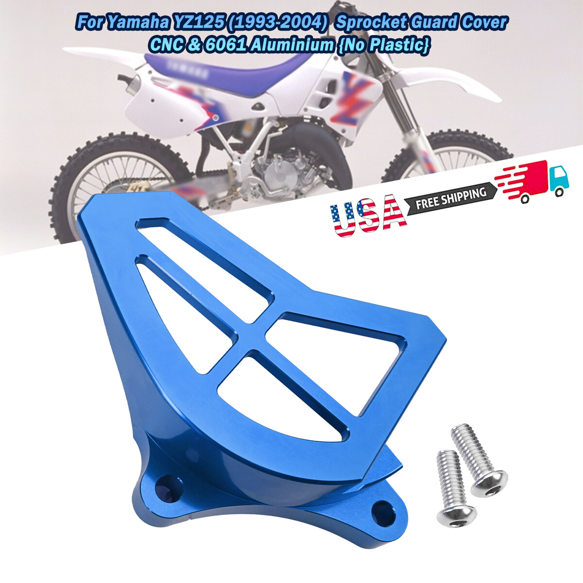 CNC Aluminium Front Sprocket Cover Chain Guard Case Saver For Yamaha YZ125 93-04