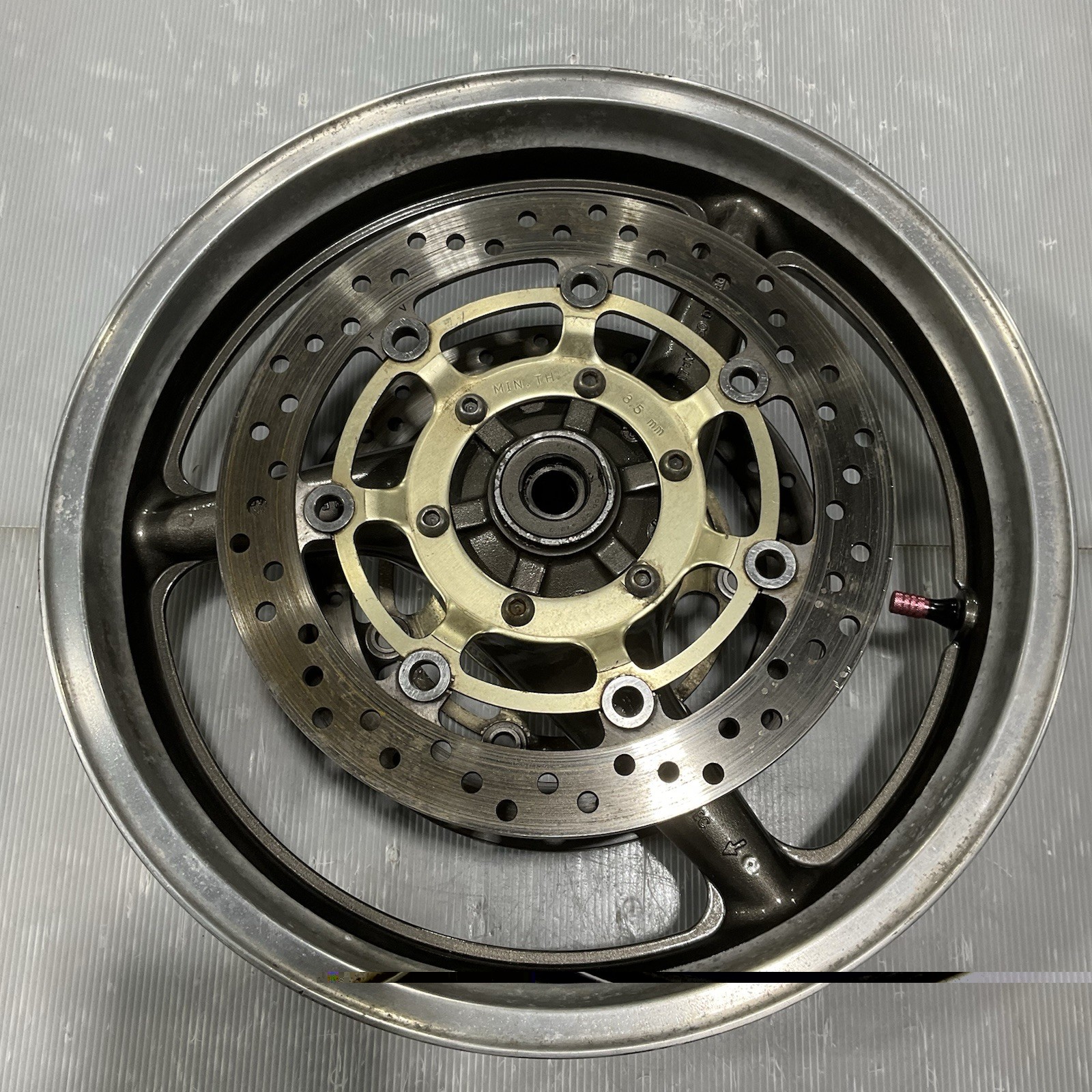 2001-2006 Honda CBR 600 F4I CBR600 Front Wheel Rim w/ Brake Rotors OEM *STRAIGHT