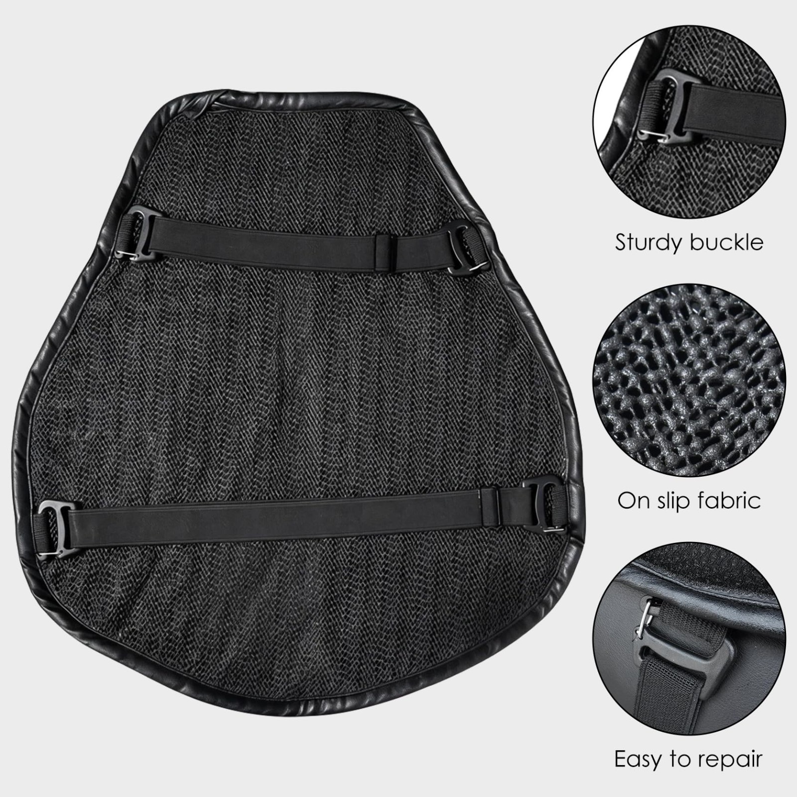 Gel Motorcycle Seat Cushion – Foldable Soft Pressure Relief Pad, Ergonomic Desig