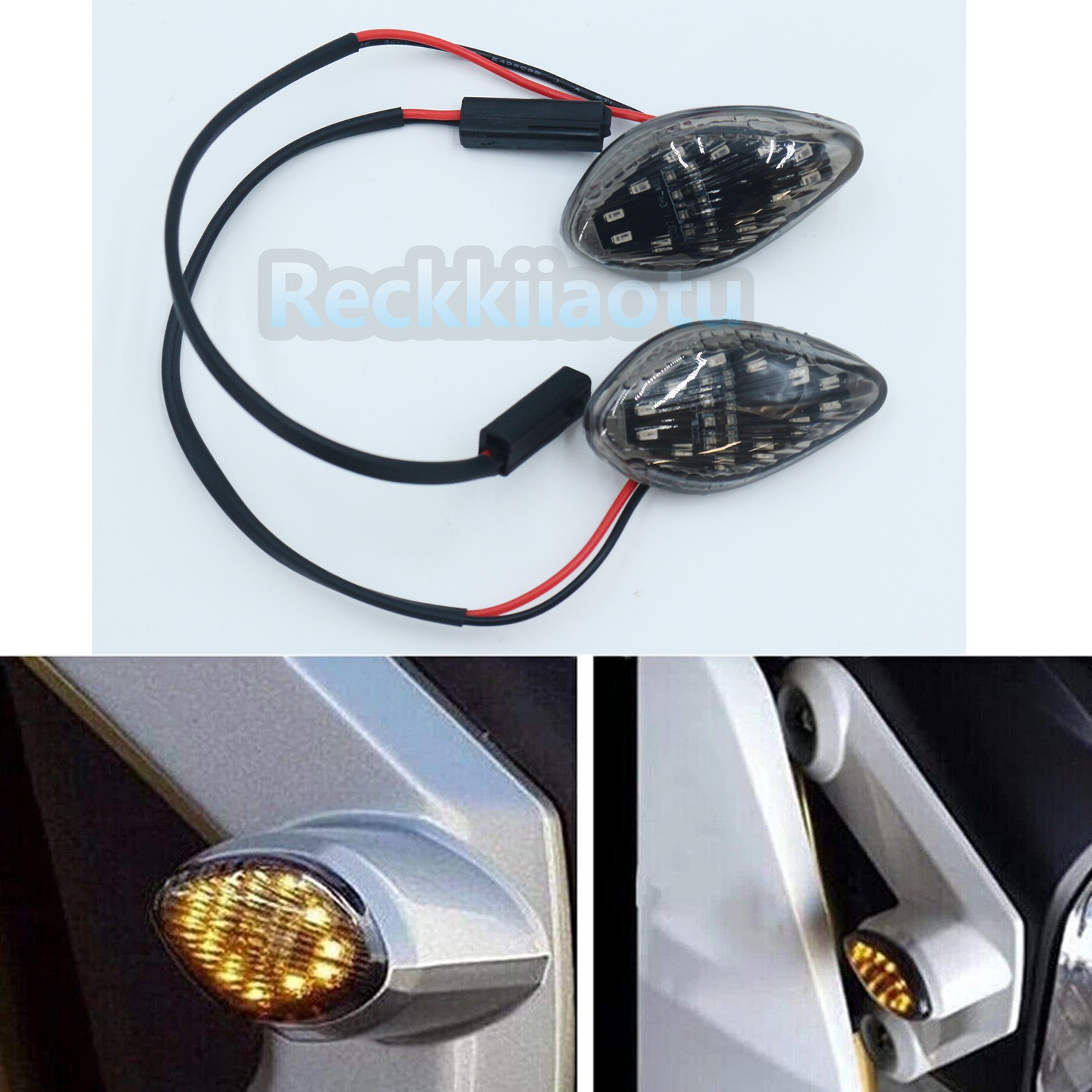 2Pcs/Set Flush LED Turn Signal Lights Blinkers for Honda Grom 125 2014-2015