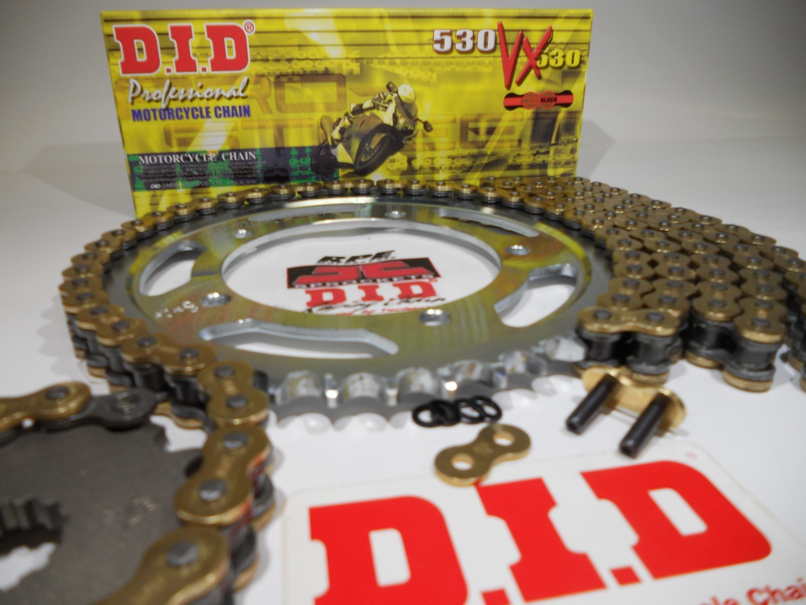 HONDA VTR1000F SUPERHAWK 1998-05 DID CHAIN AND SPROCKET KIT OEM or QUICK ACCEL